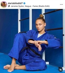 ウクライナ「9等身」美女柔道家ビロディド、透け感白ワンピで色気ダダ漏れ　神々しい美しさ