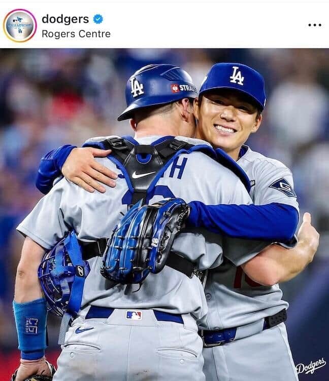 ドジャースの公式のインスタグラム(@dodgers)より