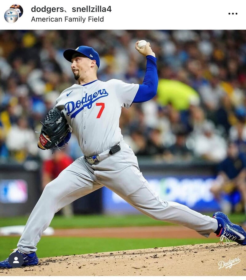 スネル投手(ドジャースインスタグラムより)