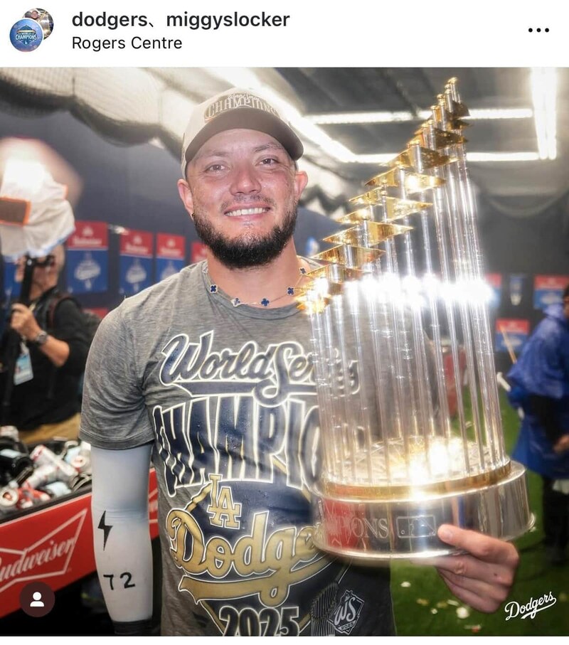 ミゲル・ロハス選手(ドジャースインスタグラムより)