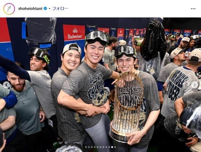 大谷翔平選手のインスタグラム（＠shoheiohtani）より