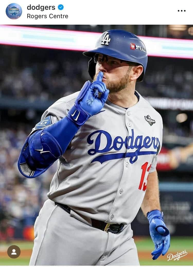 ドジャースの公式のインスタグラム（＠dodgers）より