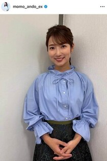 テレ朝「報ステ」安藤萌々アナ、ミニスカゴルフウェアで「6月ぶりのラウンド」　ナイスショットで笑顔