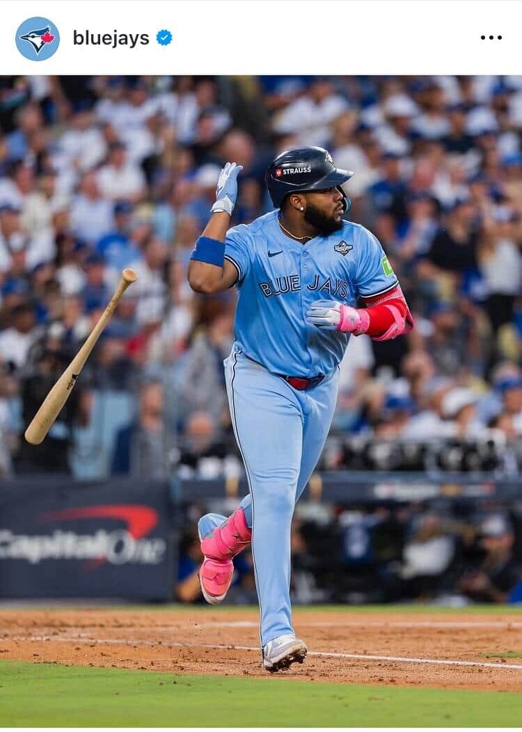 ブルージェイズの公式のインスタグラム（＠bluejays）より