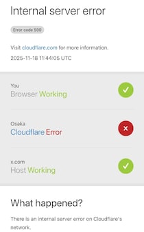 CloudFlareで大規模障害　X不具合で「ツイッター」トレンド入り、「青い鳥返せ」の声も