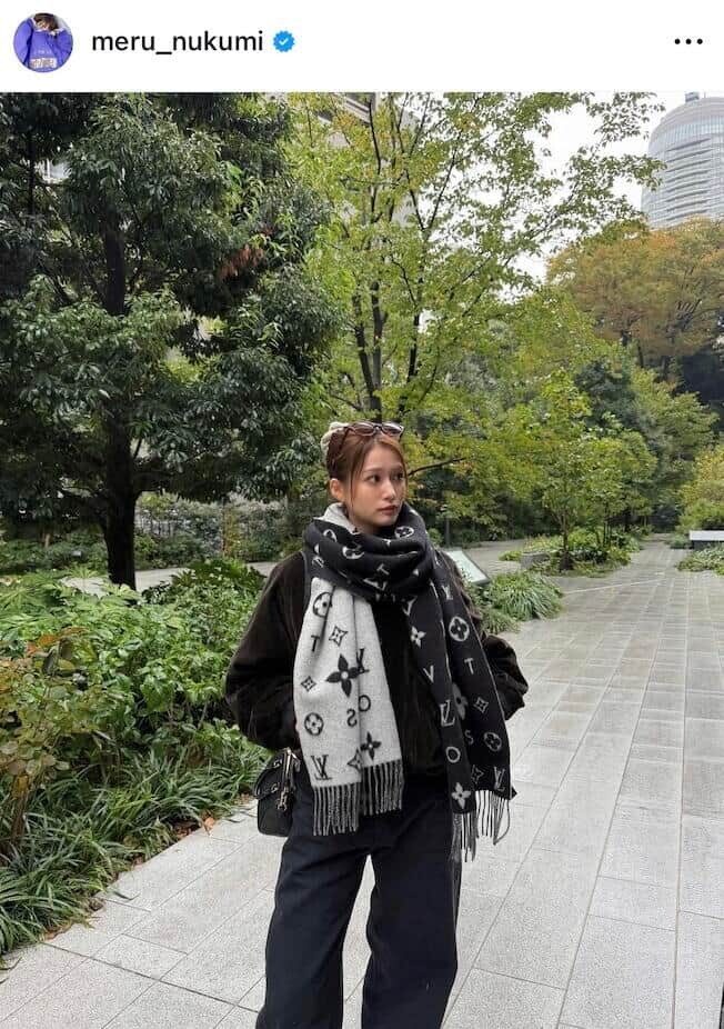 生見愛瑠さんのインスタグラム(@meru_nukumi)より