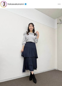 気象予報士・穂川果音、ドキっ...肩出しすぎニットワンピで色気ダダ漏れ　「国宝級」「可愛すぎる」