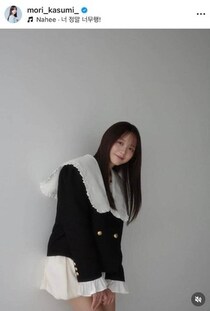 森香澄、サンタ風真っ赤なドレスで「激カワ」流し目ショット　「めちゃくちゃ可愛い」大絶賛