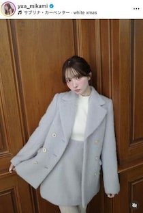 三上悠亜、ドキっ...もふもふミニスカ×ブーツの冬コーデで超キュート　「スタイル良い」悶絶