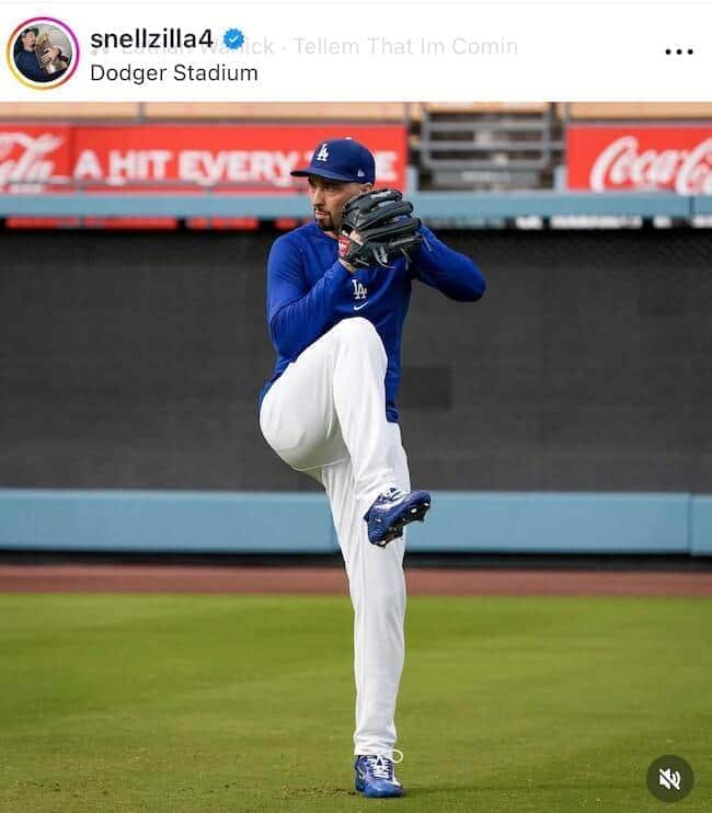 ブレイク・スネル投手のインスタグラム(@snellzilla4)より