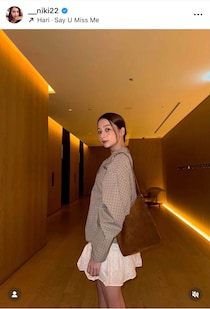 「テラハ史上No.1美女」Niki、ミニ丈キャミワンピの美貌にドキっ　「は～かわいすぎます」29歳の誕生日