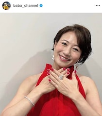 馬場典子アナ、テンション高め「ほろ酔い」ショットがかわいい　猫っぽいポーズ？で「良い表情」