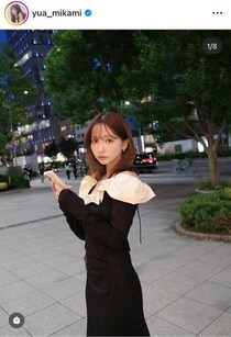 三上悠亜、白ニットの肩出しキャミ姿「激カワ」秋コーデ　「髪短くしてボブ復活」も色気ダダ漏れ大絶賛