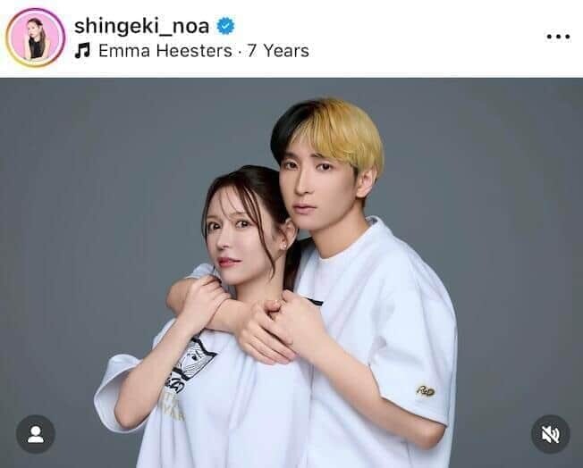 ヒカルさん夫妻。進撃のノアさんのインスタグラム（＠shingeki_noa）より