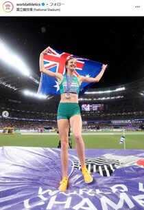 【世界陸上】女子走高跳・金メダリストにXメロメロ　笑顔満開のルーティン姿「可愛すぎる笑」「大ファンに」