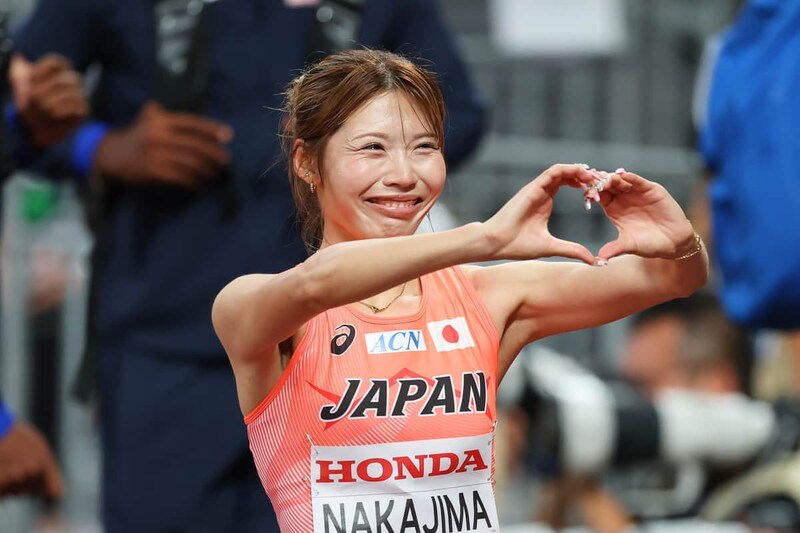 100メートルハードルの準決勝に臨む中島ひとみ選手(写真:森田直樹/アフロスポーツ)