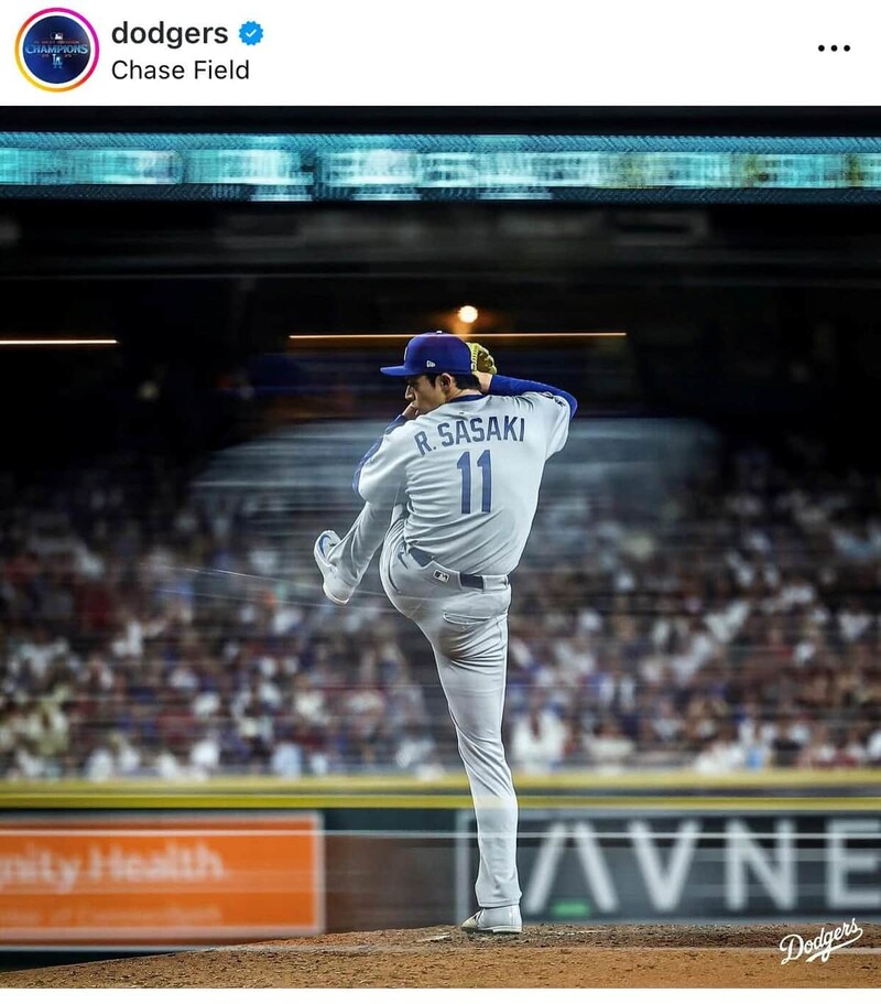 佐々木朗希投手（ドジャースインスタグラムより）