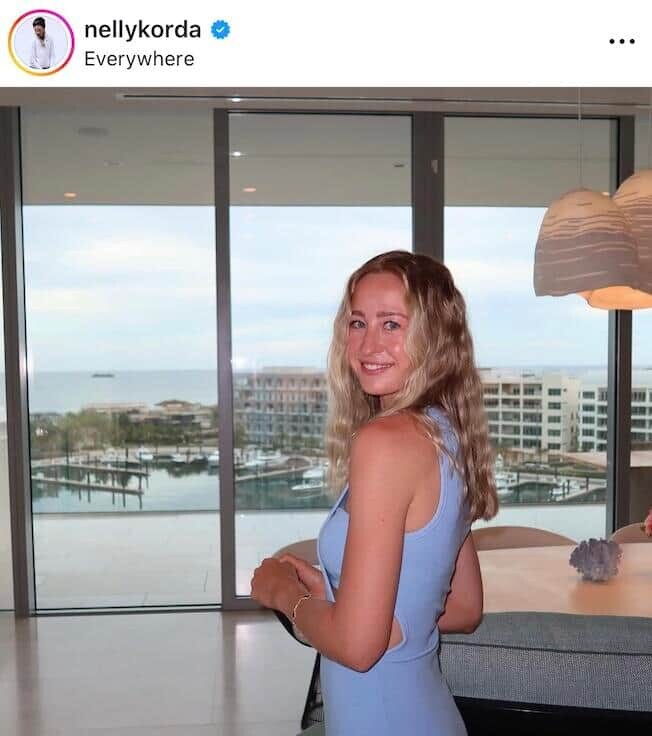 ネリー・コルダ選手のインスタグラム(@nellykorda)より