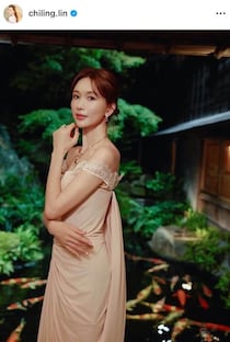 トップモデルのリン・チーリン51歳、ピンクのドレスで色気ダダ漏れ　すらり神スタイルの美貌