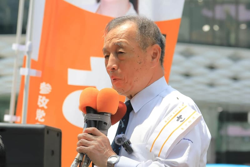 田母神俊雄氏。2025年夏の参院選では参政党の応援演説に立っていた