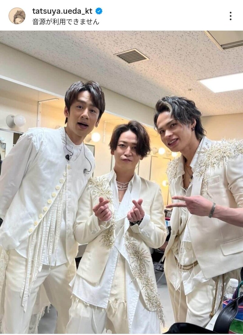 上田竜也さんのインスタグラム（＠tatsuya.ueda_kt）より