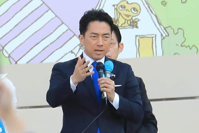 小泉進次郎防衛相。応援演説では中道改革連合や公明党にも言及した