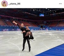 アイスダンス「うたまさ」吉田唄菜＆森田真沙也、ミラノで華麗なるポージング　「素敵」「応援してます！」