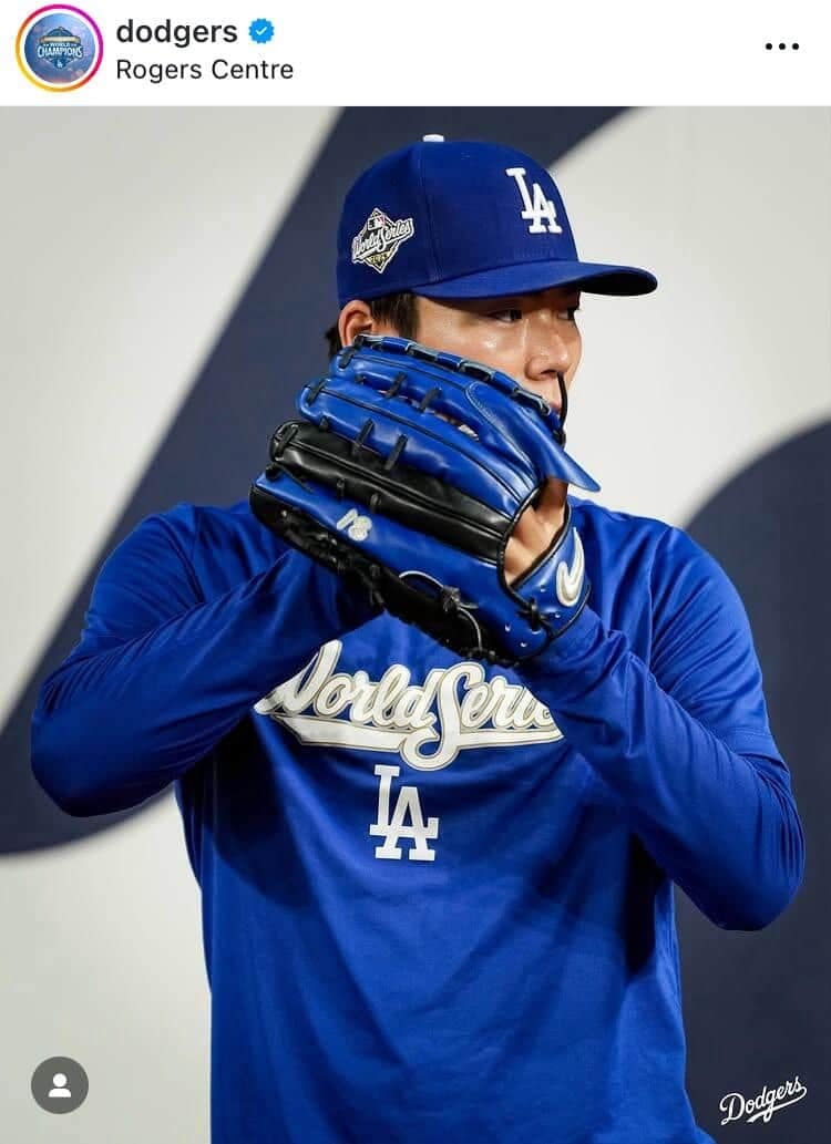 ドジャースの公式インスタグラム（＠dodgers）より