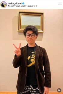 元スノボ日本代表・成田童夢、メガネ×ジャケットでスマートな雰囲気に　安藤美姫＆葛西紀明と3ショット