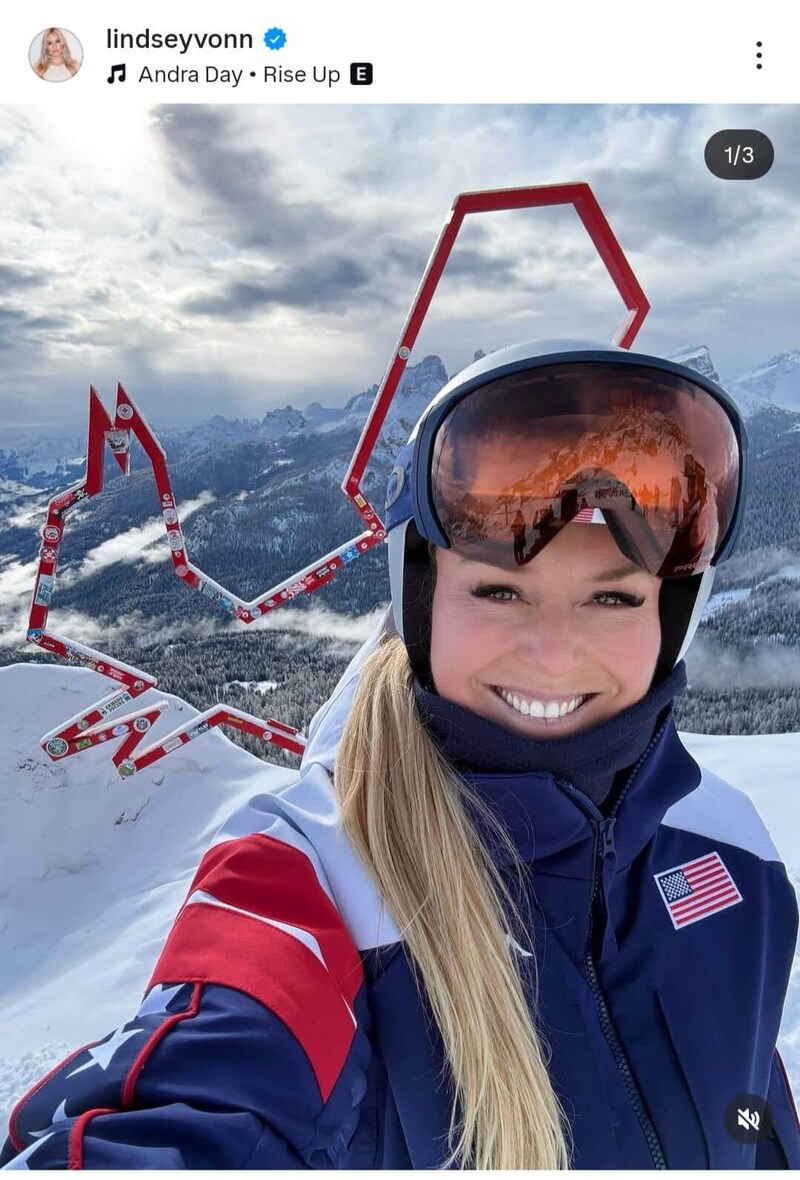 リンゼイ・ボン選手のインスタグラム（＠lindseyvonn）より