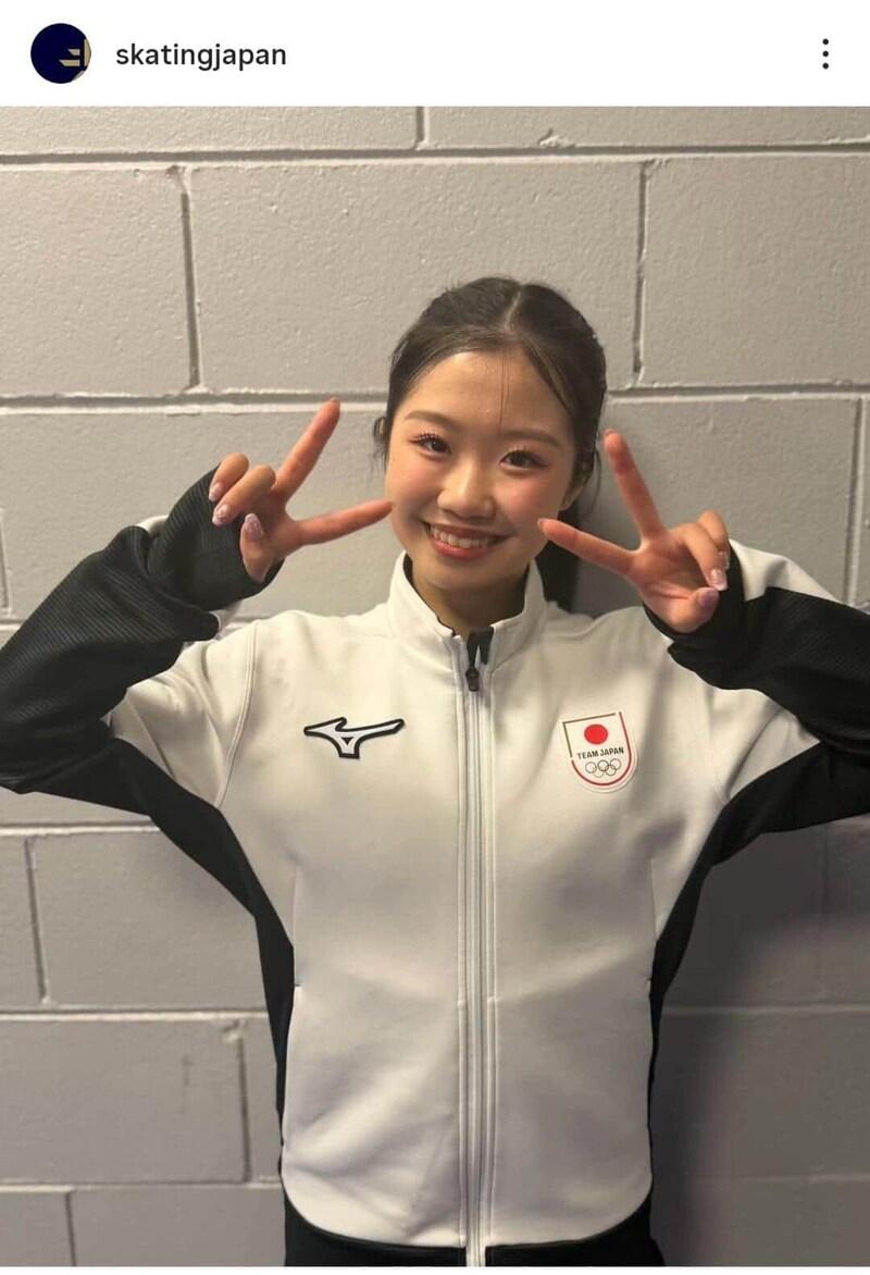 中井亜美選手。日本スケート連盟のインスタグラム（＠skatingjapan）より