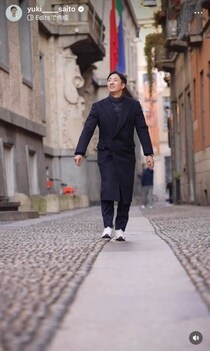 荒川静香＆斎藤佑樹、ミラノで笑顔2ショット　実は大学の先輩と後輩という関係「学部から専修まで全く同じ」