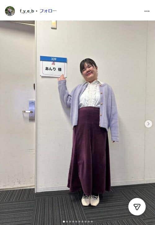 「ぼる塾」あんりさんのインスタグラム(@f_y_e_b)より