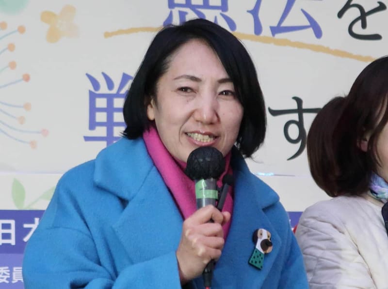 社民党の大椿裕子副党首。すでに辞任を表明している（2026年1月撮影）