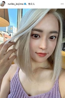 小島瑠璃子、タンクトップ姿＆ピンク髪に激変...色気にドキっ　「最高キュート」「超絶美しい」「笑顔が可愛い」