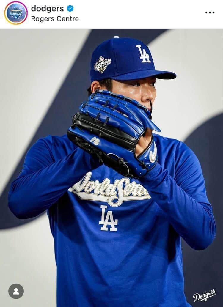 ドジャースの公式インスタグラム（＠dodgers）より