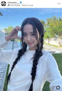 BLACKPINK・ジス、透け感白ドレスで色気ダダ漏れ　引き締まったウエストも圧巻...すらり神スタイルの美貌