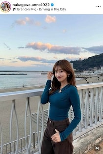 元NHK中川安奈アナ、巨人ユニさらりあわせ...デニム×ヒールで神スタイル炸裂　「可愛い過ぎ」「勝利の女神」