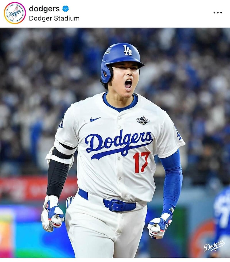 大谷翔平選手（球団インスタグラムより）