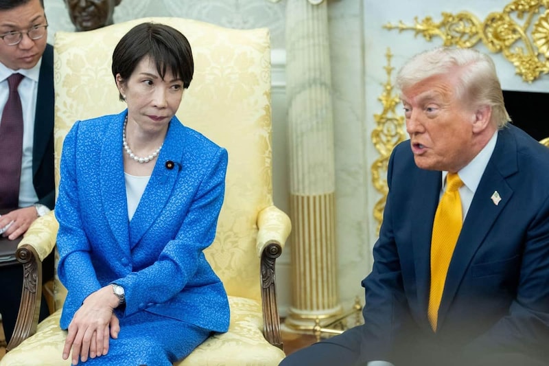 高市首相とトランプ大統領による日米首脳会談（写真：UPI/アフロ）