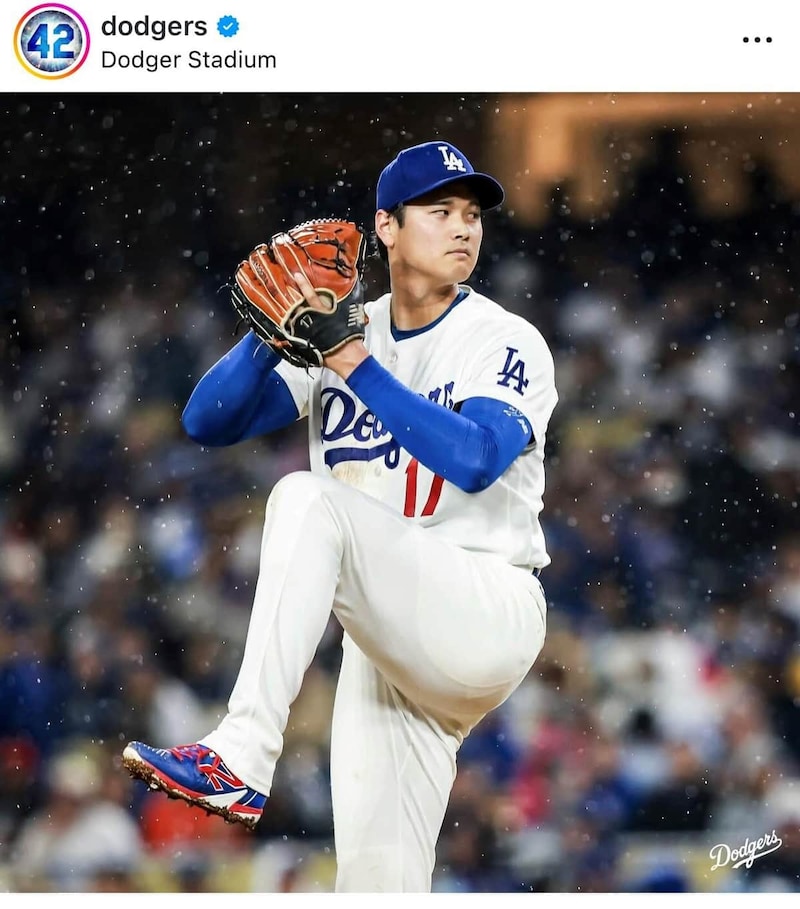 大谷翔平選手（球団インスタグラムより）