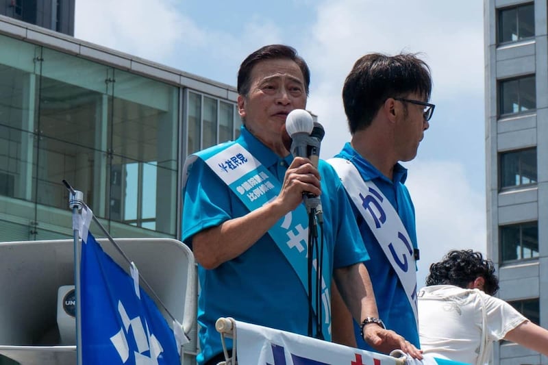 2025年の参院選で当選したラサール石井氏