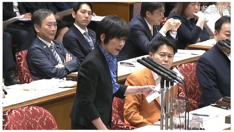 参院決算委員会で候補中傷動画作成疑惑が取り上げられた（参議院インターネット審議中継より）。その答弁が不十分だとの指摘が出ている