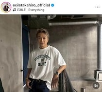 EXILE・TAKAHIRO、Tシャツからタトゥーちら見えショット　「かっこいいーー！」「かっこ良すぎる横顔に滅」