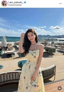 「令和の峰不二子」阿部なつき、ロングドレス姿で色気ダダ漏れ...カンヌの夜に　「スタイル抜群」「可愛い美しい」