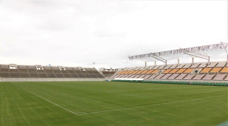 松本山雅FCの本拠地、サンプロ アルウィン（長野県松本平広域公園総合球技場）