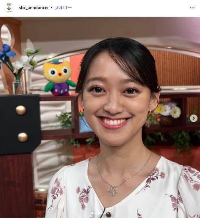 平山未夢アナ。SBC信越放送アナウンス部の公式インスタグラム（＠sbc_announcer）より