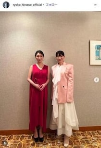 広末涼子、活動再開2か月...胸元ざっくり赤ドレス姿披露　再会タレントが絶賛「可愛すぎて吸い込まれそうに」