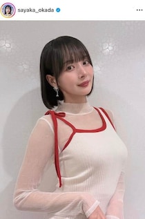 「役満ボディー」岡田紗佳、ドキっ...タイトな肩出しワンピで色気ダダ漏れ　「めっちゃ綺麗」「スタイル良すぎ」