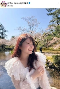 久間田琳加、深めスリット入り黒キャミワンピの夏コーデで色気ダダ漏れ　「可愛すぎ」「大人っぽくて綺麗」